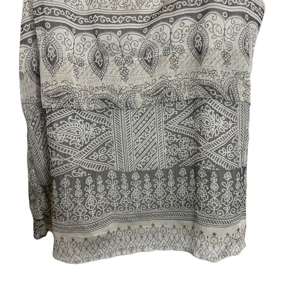 Converse One Star Layered Semi-Sheer Adjustable Tie Straps Grey & White Womens L - Picture 8 of 12